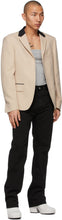 Random Identities Beige Buttonless Blazer