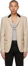 Random Identities Beige Buttonless Blazer - Identités aléatoires BLAZER sans boutons BEIGE - 무작위 ID 베이지 버튼이없는 블레이저