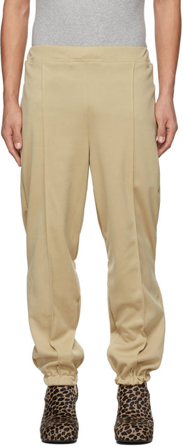Random Identities Beige Elastic Lounge Pants - Identités aléatoires Pantalon de salon élastique beige - 무작위 ID 베이지 탄성 라운지 바지