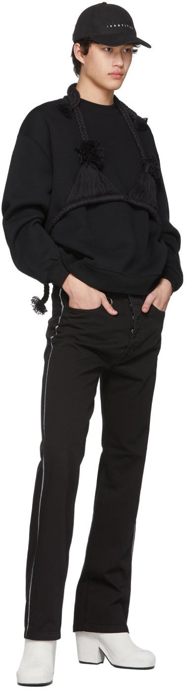 Random Identities Black Embroidered Logo Sweatshirt