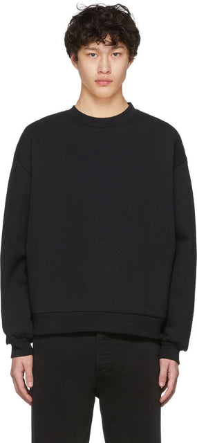 Random Identities Black Embroidered Logo Sweatshirt - Identités aléatoires Sweat-shirt logo brodé noir - 임의의 정체성 블랙 수 놓은 로고 스웨터