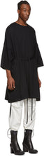 Random Identities Black Oversized Maxi Belted T-Shirt