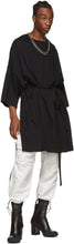 Random Identities Black Oversized Maxi Belted T-Shirt