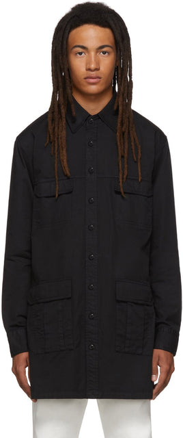 Random Identities Black Saharienne Shirt Jacket - Identités aléatoires Black Saharienne Shirt Veste - 임의의 정체성 검은 사하렌 셔츠 자켓