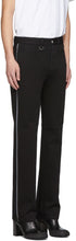 Random Identities Black Straight-Leg Mid-Rise Striped Jeans
