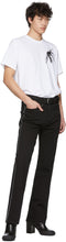 Random Identities Black Straight-Leg Mid-Rise Striped Jeans