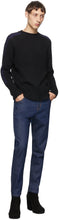 Random Identities Black Wool Bicolor Crewneck
