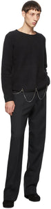 Random Identities Black Wool Chain Crewneck