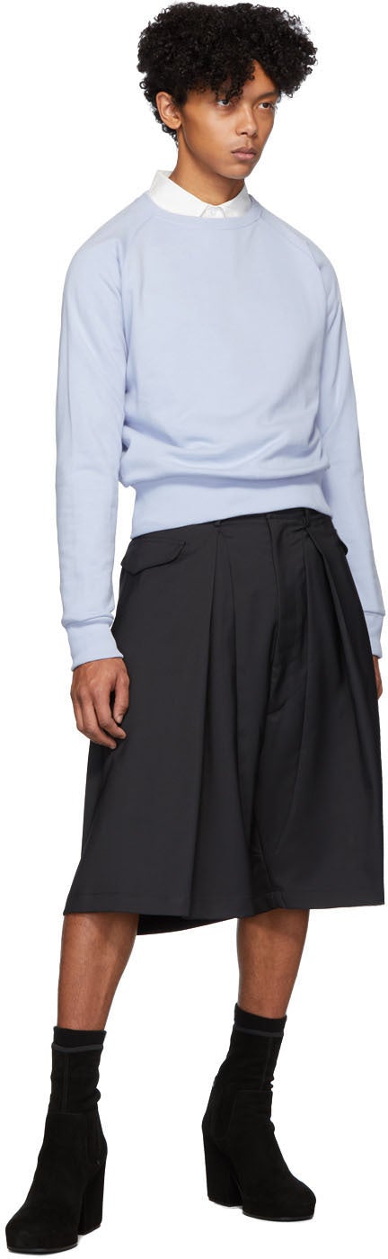 Random Identities Blue Cropped Sweatshirt