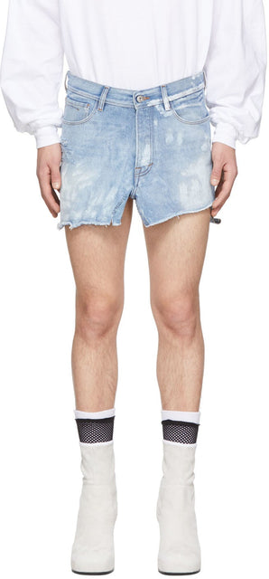 Random Identities Blue Denim Jeans Skirt - Identité aléatoire Jupe de jeans en jean bleu - 임의의 정체성 블루 데님 청바지 스커트