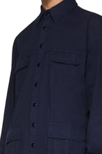 Random Identities Blue Saharienne Shirt Jacket