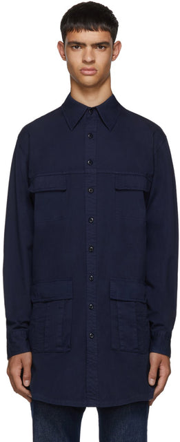 Random Identities Blue Saharienne Shirt Jacket - Identités aléatoires Blue Saharienne Shirt Veste - 임의의 정체성 푸른 사하렌 셔츠 자켓