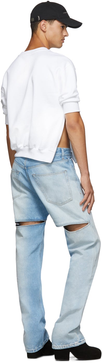 Random Identities Blue Slash Jeans