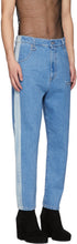 Random Identities Blue Straight Leg Mid-Rise Striped Jeans