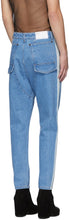 Random Identities Blue Straight Leg Mid-Rise Striped Jeans