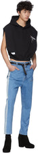 Random Identities Blue Straight Leg Mid-Rise Striped Jeans