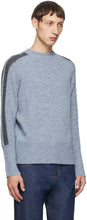 Random Identities Blue Wool Bicolor Crewneck