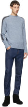 Random Identities Blue Wool Bicolor Crewneck