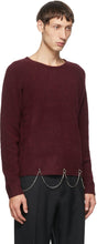 Random Identities Burgundy Wool Chain Crewneck