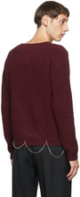Random Identities Burgundy Wool Chain Crewneck