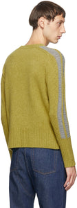 Random Identities Green Wool Bicolor Crewneck