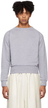 Random Identities Grey Cropped Sweater - Identités aléatoires pull gris gris - 임의의 정체성 회색 자른 스웨터