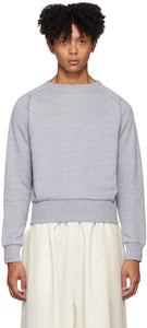 Random Identities Grey Cropped Sweater - Identités aléatoires pull gris gris - 임의의 정체성 회색 자른 스웨터