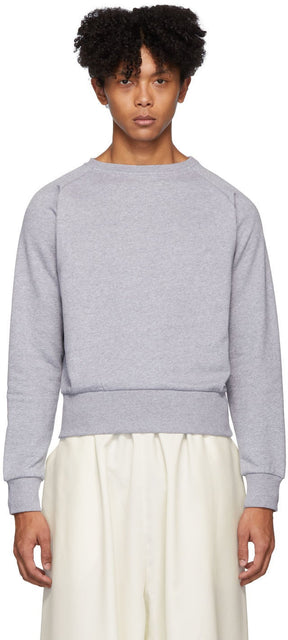Random Identities Grey Cropped Sweater - Identités aléatoires pull gris gris - 임의의 정체성 회색 자른 스웨터