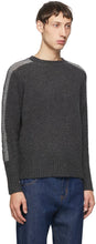 Random Identities Grey Wool Bicolor Crewneck
