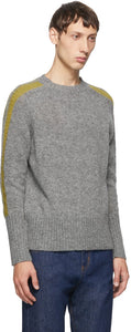 Random Identities Grey Wool Bicolor Crewneck