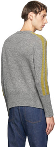 Random Identities Grey Wool Bicolor Crewneck
