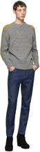 Random Identities Grey Wool Bicolor Crewneck