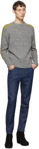 Random Identities Grey Wool Bicolor Crewneck