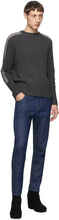 Random Identities Grey Wool Bicolor Crewneck