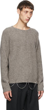 Random Identities Grey Wool Chain Crewneck