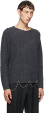 Random Identities Grey Wool Chain Crewneck