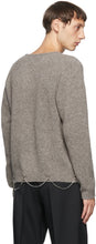 Random Identities Grey Wool Chain Crewneck