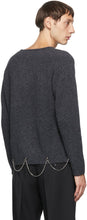 Random Identities Grey Wool Chain Crewneck