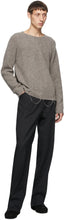Random Identities Grey Wool Chain Crewneck