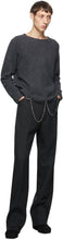 Random Identities Grey Wool Chain Crewneck