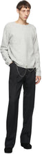 Random Identities Grey Wool Chain Crewneck