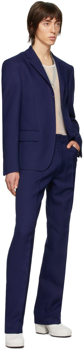Random Identities Navy Buttonless Blazer