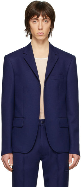 Random Identities Navy Buttonless Blazer - Identités aléatoires blazer sans bouton de la marine - 무작위 ID 네이비 버튼이없는 블레이저