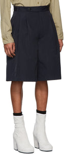 Random Identities Navy Oversize Tailored Shorts