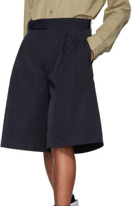 Random Identities Navy Oversize Tailored Shorts