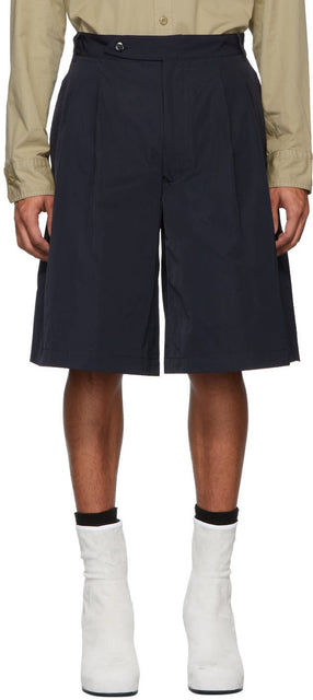 Random Identities Navy Oversize Tailored Shorts - Identités aléatoires bleu marine shorts sur mesure surdimensionnés - 무작위 ID 네이비 오버 사이즈 팬티
