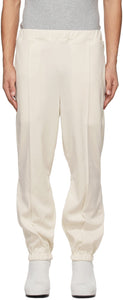 Random Identities Off-White Elastic Lounge Pants - Identités aléatoires pantalons de salon élastique blanc blanc - 무작위 ID 아웃 티드 오프 화이트 탄성 라운지 바지