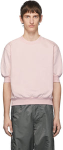 Random Identities Pink Fleece Short Sleeve Sweatshirt - Sweat-shirt à manches courtes en molleton rose - 임의의 ID 핑크 플리스 짧은 소매 스웨터