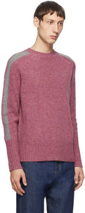Random Identities Pink Wool Bicolor Crewneck