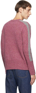 Random Identities Pink Wool Bicolor Crewneck